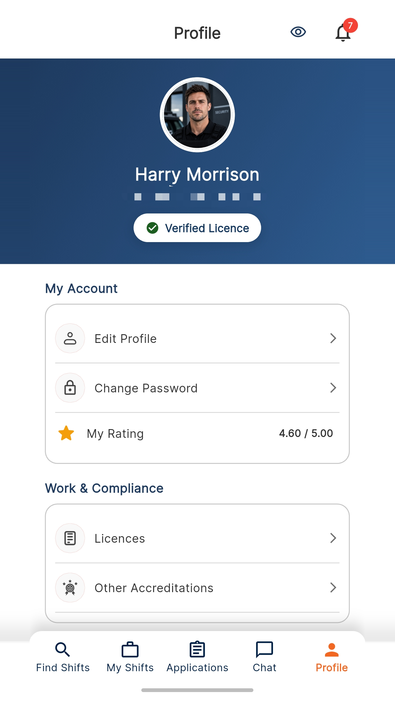 Approved Securiverse Operative profile screenshot